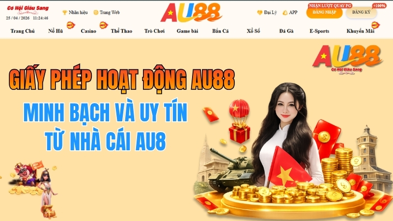 Giấy phép hoạt động AU88: Minh bạch và uy tín từ Brand AU88